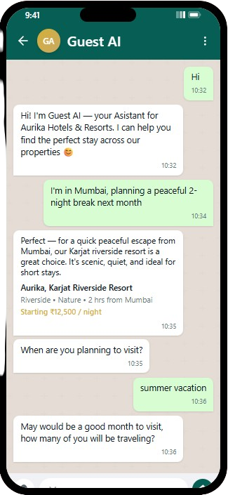 Guest AI chat flow example two