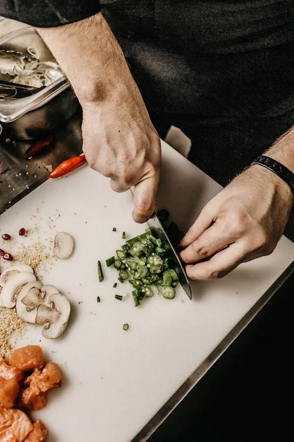 Chef chopping